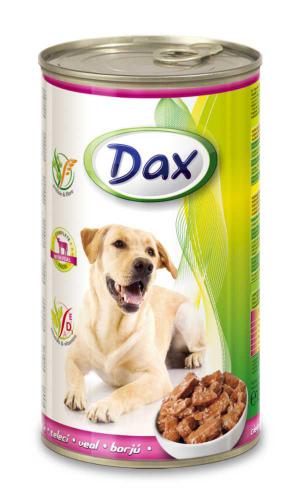 Dax Dog kousky telecí, konzerva 1240 g PRODEJ PO BALENÍ (12 ks)