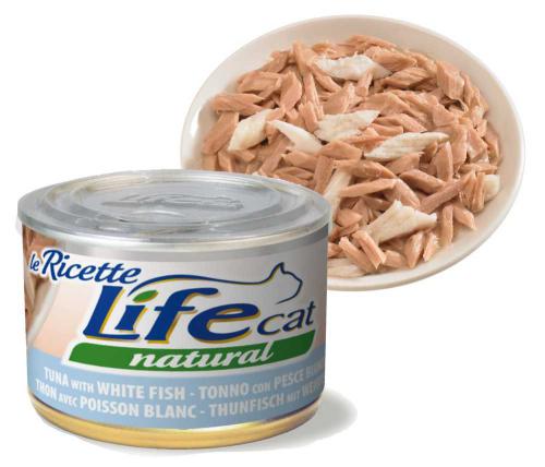LifeCat Le Ricette Tuna with white Fish, konzerva 150 g