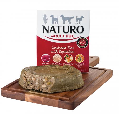 Naturo Dog Adult Lamb & Rice, vanièka 400 g PRODEJ PO BALENÍ (7 ks)