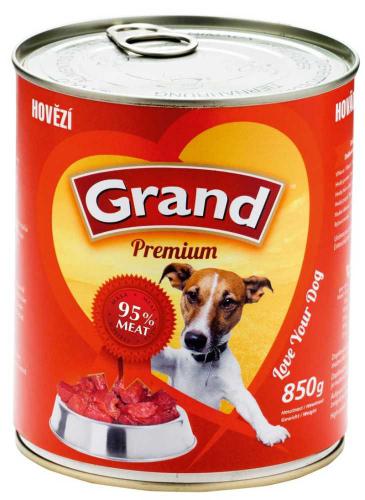 Grand Premium Dog hovìzí , konzerva 850 g PRODEJ PO BALENÍ (6 ks)