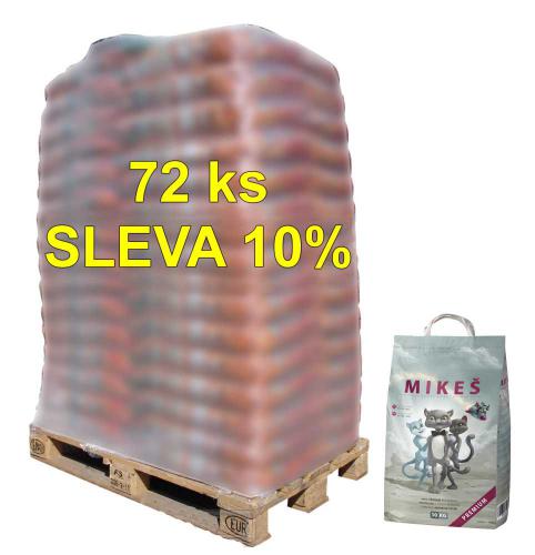 MIKEŠ Premium bílé hrudkující 10 kg (paleta 72 ks) SLEVA 7 %