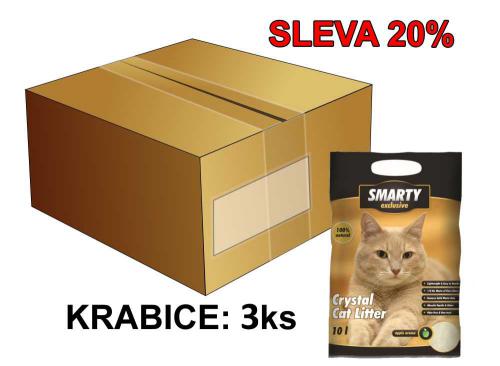 SMARTY exclusive silikátové stelivo 10 l (3 ks) SLEVA 15 %