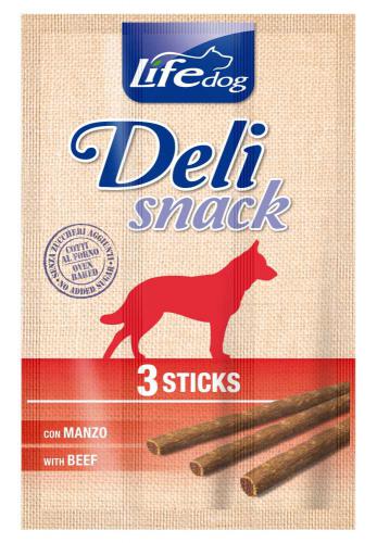 LifeDog Deli Snack Beef, tyèinka 33 g (3 x 11 g)