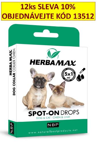 Herba Max Spot-on Dog & Cat repelentní kapky 5 x1 ml