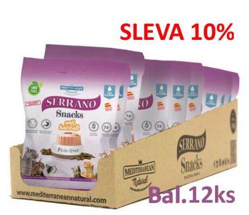 Serrano Snack Cat AntiHairball Liver 50 g (12 ks) SLEVA 10 %