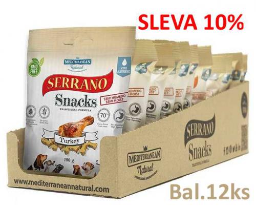 Serrano Snack Dog Turkey 100 g (12 ks) SLEVA 10 %