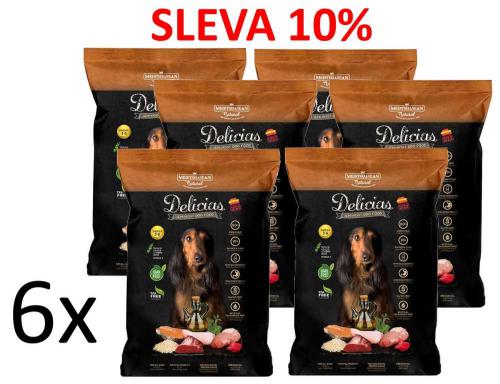 Delicias Dog Adult Soft polomkk krmivo 1,5 kg (6 ks) SLEVA 10 %