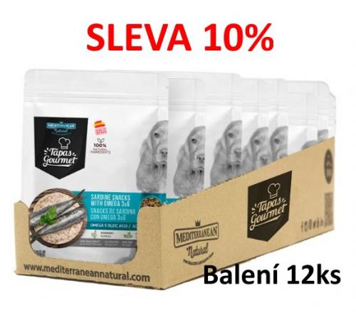 Tapas Gourmet snack Dog Sardine with Omega 190 g (12 ks) SLEVA 10 %
