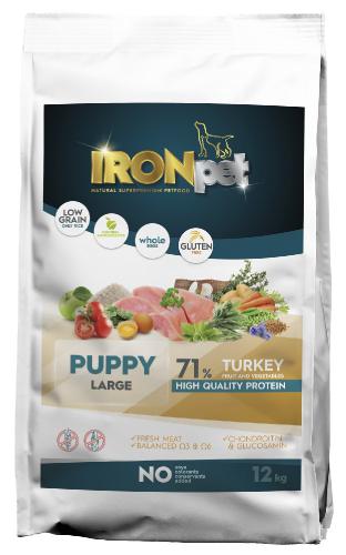IRONpet Dog Puppy Large Turkey (Krocan) 12 kg