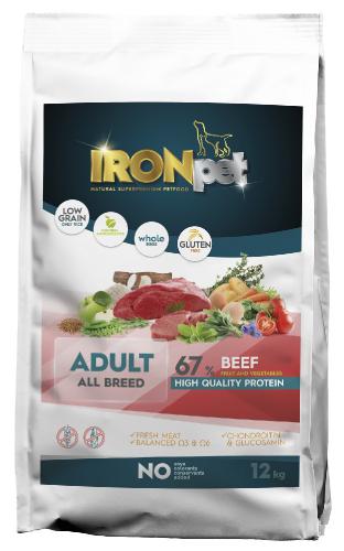 IRONpet Dog Adult All Breed Beef (Hovz) 12 kg