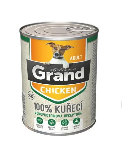                                           Grand deluxe Dog Adult 100 % kuøecí, konzerva 400 g                                   
