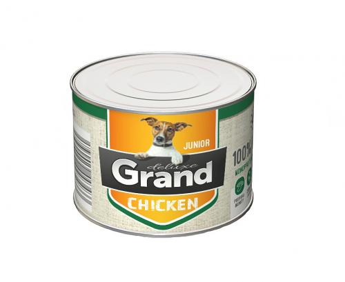                                           Grand deluxe Dog Junior 100 % kuøecí, konzerva 180 g                                  