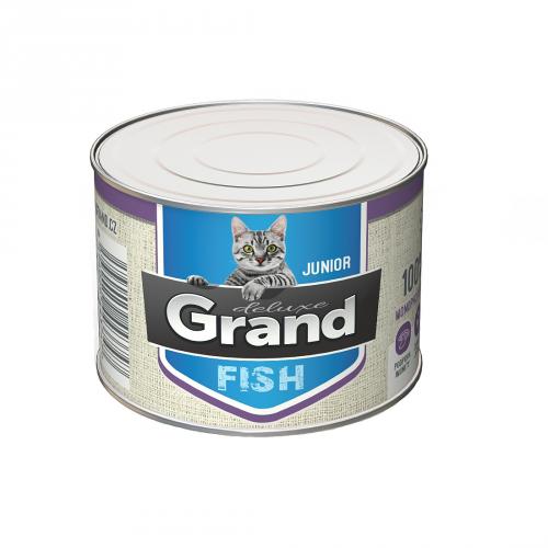                                           Grand deluxe Cat Junior 100 % rybí, konzerva 180 g                                    