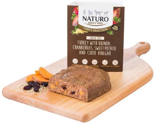 Naturo Chefs Dog Adult Turkey & Quinoa GF, vanièka 400 g PRODEJ PO BALENÍ (7 ks)