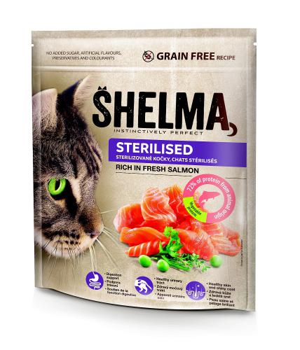 SHELMA Cat Sterilised Salmon GF 750 g