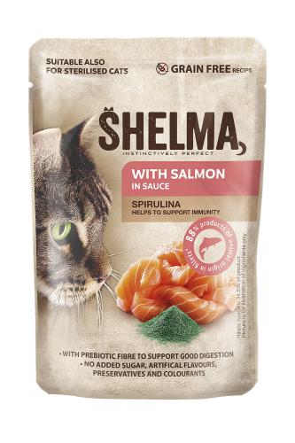 SHELMA Cat losos se spirulinou v omáèce, kapsa 85 g
