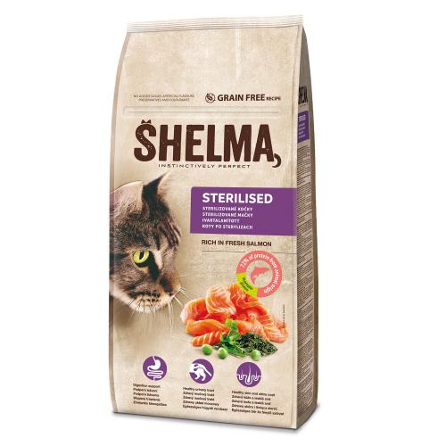 SHELMA Cat Sterilised Salmon GF 8 kg