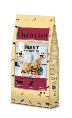 Chat & Chat Expert Adult Beef & Peas 15 kg