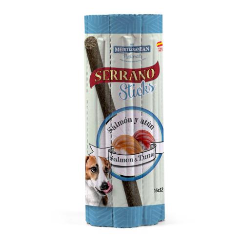 Serrano Dog Sticks Salmon & Tuna, tyèinka 16 x 12 g