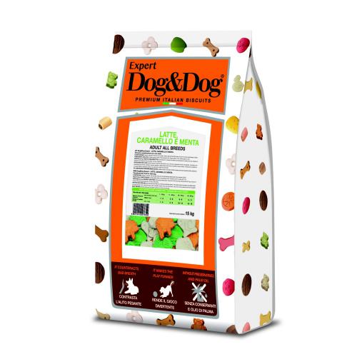 Dog & Dog Expert mléèné, karamelové a mátové sušenky 15 kg