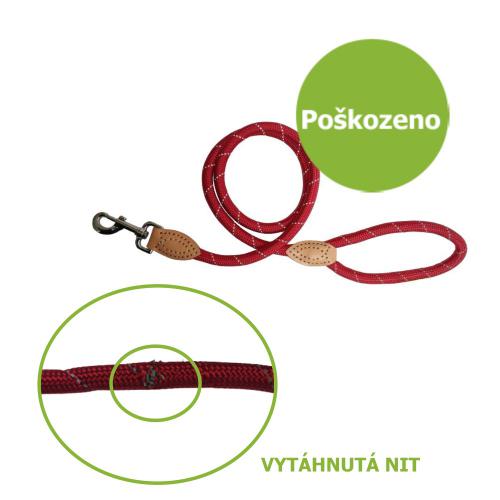 Vodítko lano s kùží reflexní 120 cm - Vytáhnutá nit - SLEVA 20 %