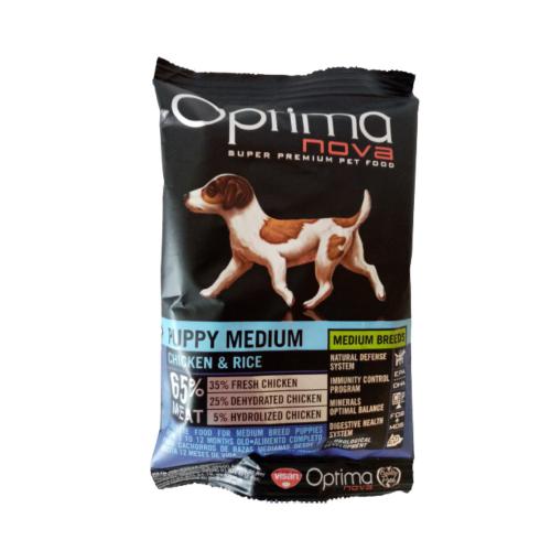 Vzorek OPTIMAnova Dog Puppy Medium Chicken & Rice 100 g