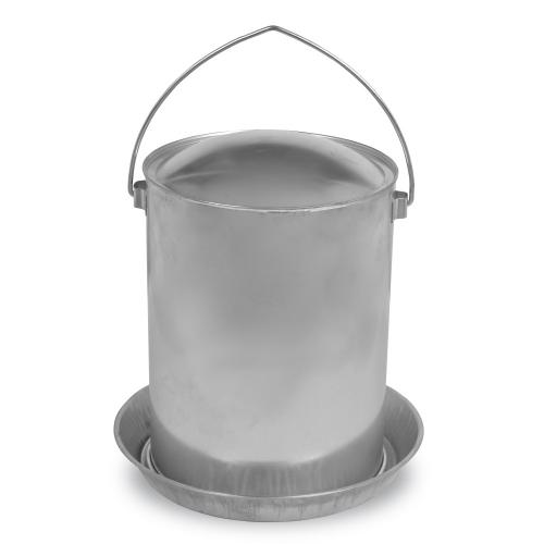 Napájecí kovový kbelík pro drùbež 15 l