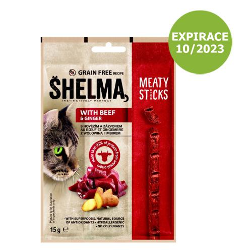 Shelma Sticks s hovìzím a zázvorem GF 15 g - Expirace 10/2023 - SLEVA 83 %