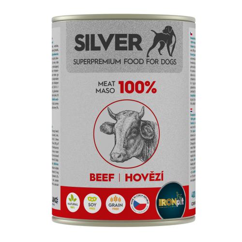 IRONpet Silver Dog Hovz 100% masa, konzerva 400 g