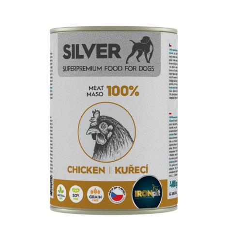 IRONpet Silver Dog Kuec 100% masa, konzerva 400 g