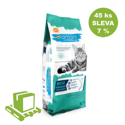 Diamant Cat Micio Sterilised Modr ryba 15 kg (paleta 45 ks) SLEVA 7 %