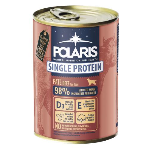 Polaris Single Protein paté Pes Hovìzí, konzerva 400 g PRODEJ PO BALENÍ (6 ks)