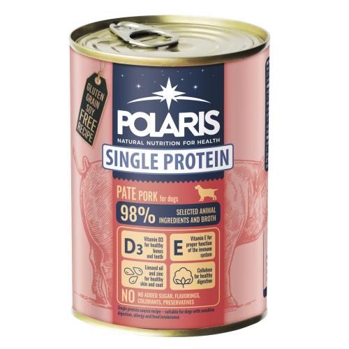 Polaris Single Protein paté Pes Vepøová, konzerva 400 g PRODEJ PO BALENÍ (6 ks)