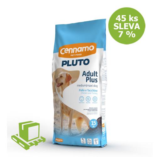 PLUTO Dog Adult Plus 15 kg (paleta 45 ks) SLEVA 7 %