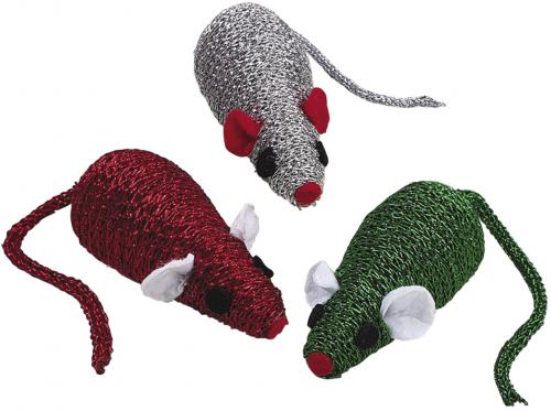 Nobby ToyBox Vánoèní myšky 3 barvy 68 ks 7 cm