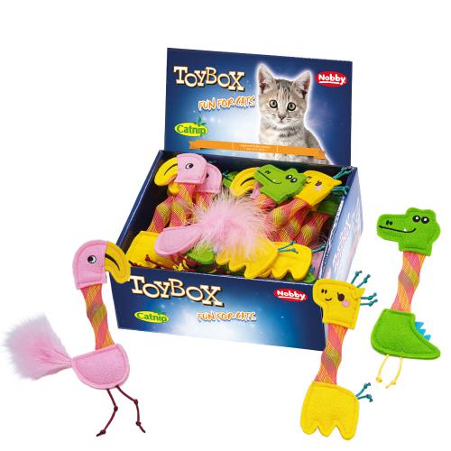Nobby Toy Box Cat plstìná zvíøátka ze zoo 24 ks