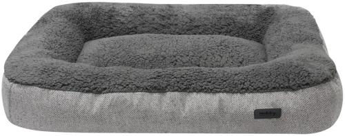 Nobby obdelníková plyšová matrace JASIN šedá 110x78x13cm