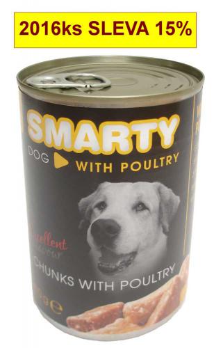 SMARTY Dog Drùbeží chunks, konzerva 410 g