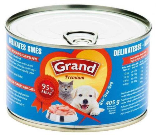 Grand Premium Dog & Cat sms delikates, konzerva 405 g
