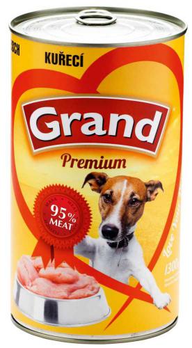 Grand Premium Dog kuec, konzerva 1300 g