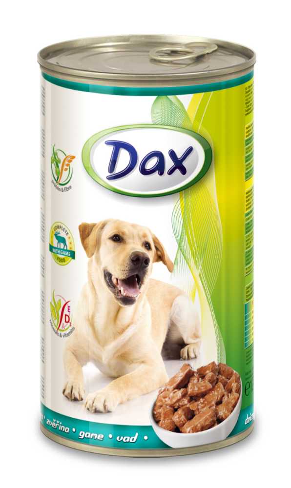 Dax Dog kousky zvìøina, konzerva 1240 - zvìtšit obrázek