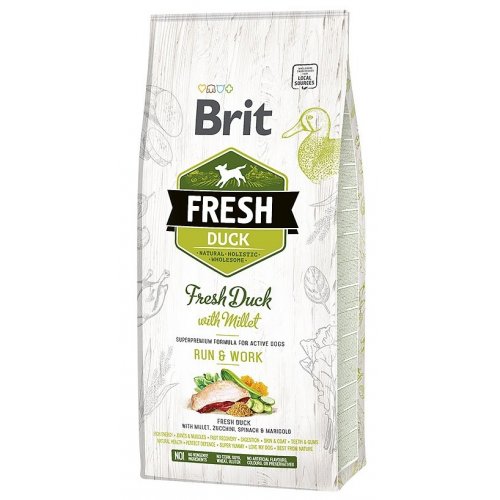 Brit Fresh Duck & Millet Active Run & Work 12kg - zvìtšit obrázek