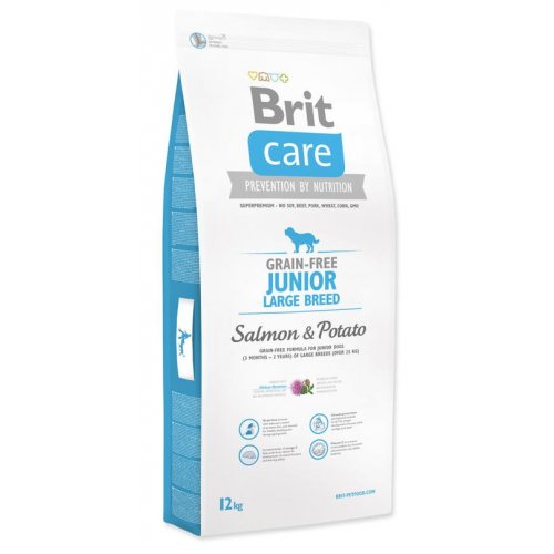 NEW Brit Care Grain-free Junior Large Breed Salmon & Potato 3kg,12kg - zvìtšit obrázek