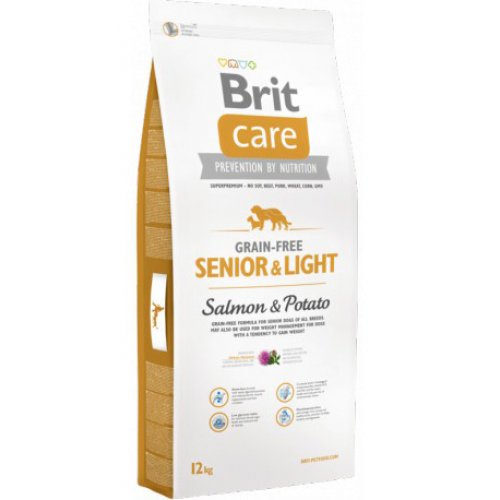 NEW Brit Care Grain-free Senior & Light Salmon & Potato 3kg,12kg - zvìtšit obrázek