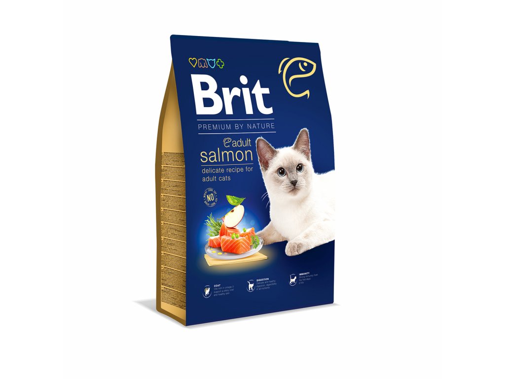 Brit Premium by Nature Cat Adult Salmon 8kg - zvìtšit obrázek