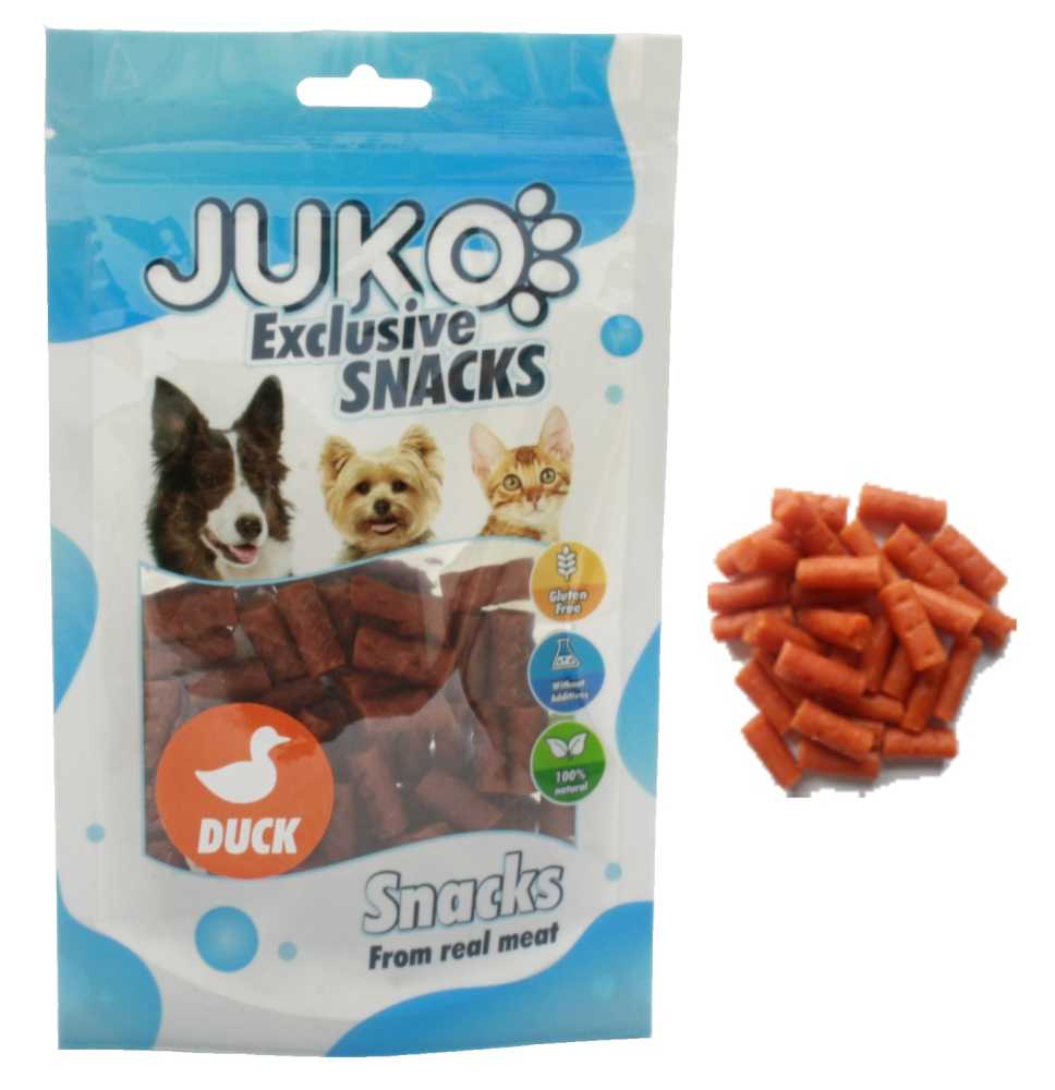 JUKO Snacks Mini Duck stick glukosamin & chondro 70 g - zvìtšit obrázek