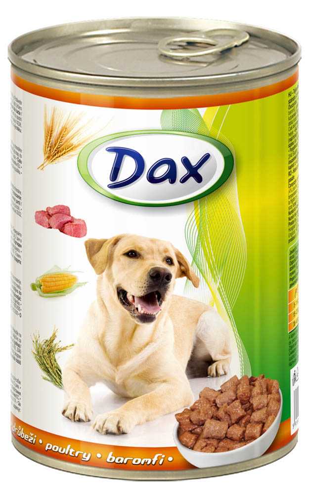Dax Dog kousky drùbeží, konzerva 415 g PRODEJ PO BALENÍ (24 ks) - zvìtšit obrázek
