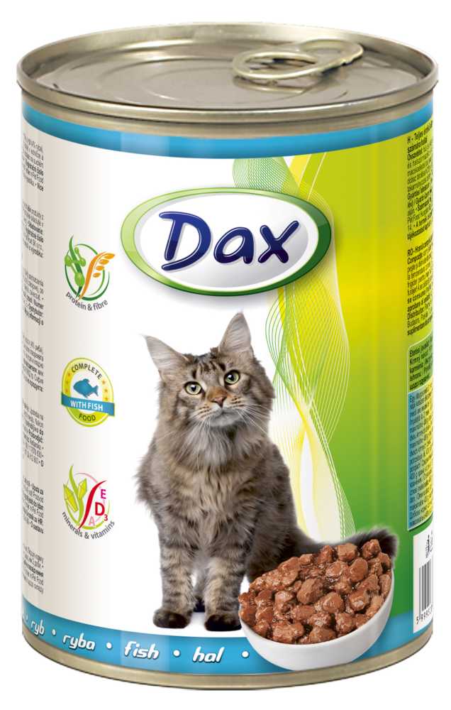 Dax Cat kousky rybí, konzerva 415 g PRODEJ PO BALENÍ (24 ks) - zvìtšit obrázek