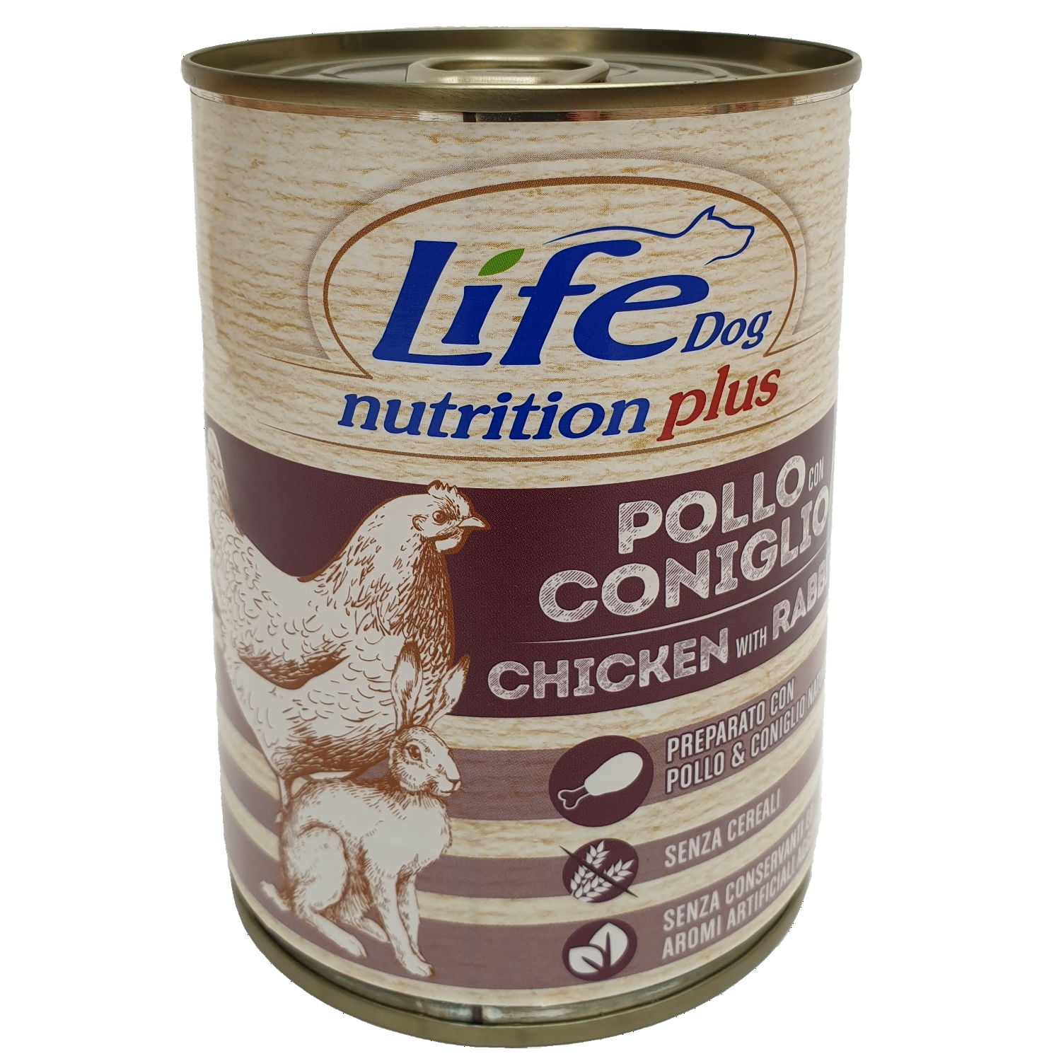 LifeDog Chicken and Rabbit Chunks, konzeva 400 g - zvìtšit obrázek